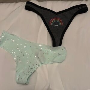 pink victoria secret  Mint and Gray Bottoms